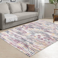 Tapis imperméable Garvee style bohème marocain, lavable, résistant à l'huile, antidérapant, 160 x 230 cm, noir, pour salon et chambre.
