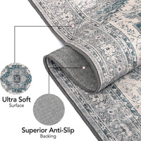 Tapis persan Garvee 200 x 290 cm Gris-Bleu