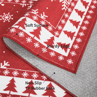 Chemin de table romantique de Noël Garvee avec flocons de neige, antidérapant, ultra-doux, en microfibre TPE antidérapante, 60 x 180 cm, pour salon et couloir, lavable