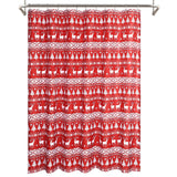 Garvee Rideau De Douche Oxford 90GSM Polyester Imperméable Motif Boho Noël 72×72 Pouces Décoration Festive Salle De Bain - 