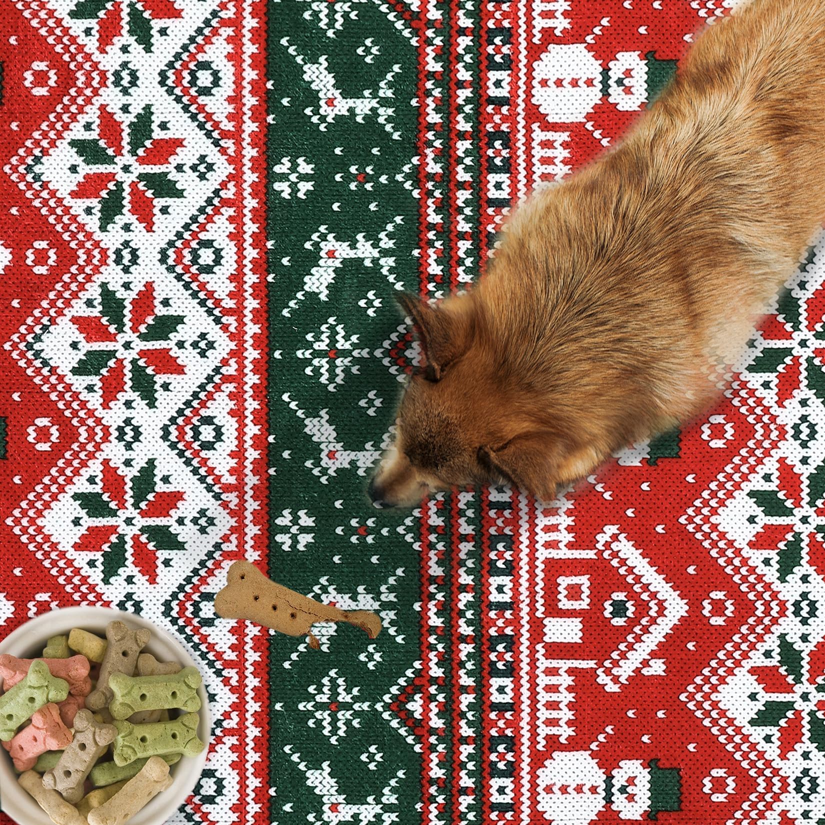 Tapis rond antidérapant Garvee Christmas avec inscription « Joyeux Noël » et bonhomme de neige, pour salon et entrée, en polyester, déperlant et facile à nettoyer.