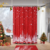 Garvee Rideau de douche motif Noël, 89 × 183 cm, polyester, imperméable, rouge - Rouge
