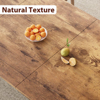 Garvee Table à Manger Industrielle en Bois 200 cm, pour 6 à 8 Personnes, Marron, Cuisine, Salle à Manger et Salon