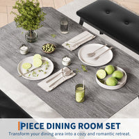 Ensemble de salle à manger rétro Garvee 3 pièces avec design d'angle, 2 bancs rembourrés, structure en métal, cuir PU, gain de place pour les petites pièces