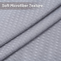 Rideau de douche Garvee en microfibre à motif en relief, déperlant, ourlet lesté, 12 œillets, gris, décoration de salle de bain