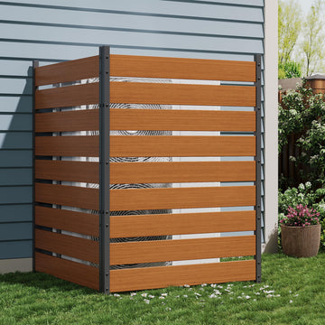 Paravent Garvee en cèdre naturel 124,5 x 96,5 cm (49 po x 38 po), installation facile sans tranchée, idéal pour le jardin et la piscine.