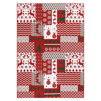 Tapis de Noël Garvee pour salon, antidérapant, patchwork, 120 x 170 cm, style bohème, décoration festive