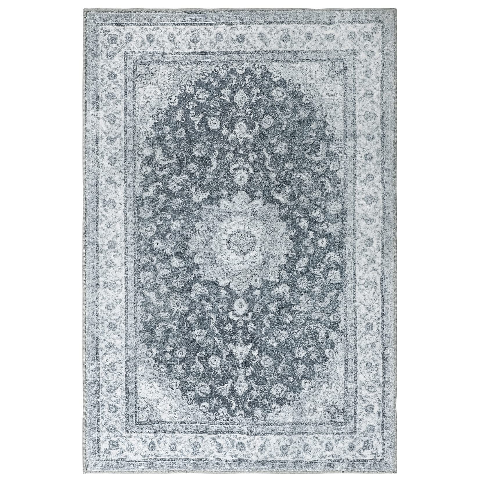Tapis de sol vintage imperméable Garvee, à poils courts, résistant aux taches et à l'huile, lavable, antidérapant, pour salon et chambre, idéal pour les animaux et les enfants.