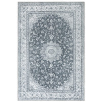 Tapis GARVEE Perzisch Vintage Gris Foncé 140x200 cm Pour salon, chambre et cuisine, résistant aux taches et antidérapant