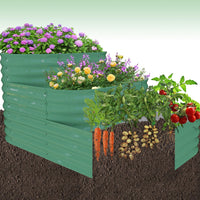 Kit de jardin surélevé galvanisé Garvee 61x42x31 cm en acier inoxydable pour légumes et herbes aromatiques d'extérieur