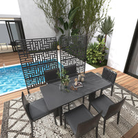 Garvee Clôture décorative en métal pour jardin, 183 cm de hauteur, antirouille, en aluminium, formes géométriques, pour cour et piscine
