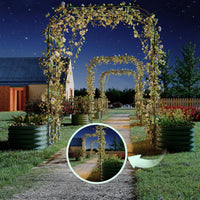 Garvee Jardinière surélevée galvanisée avec treillis arqué vertical de 244 cm (243,8 cm), réglable, en acier, jardin/terrasse, antirouille