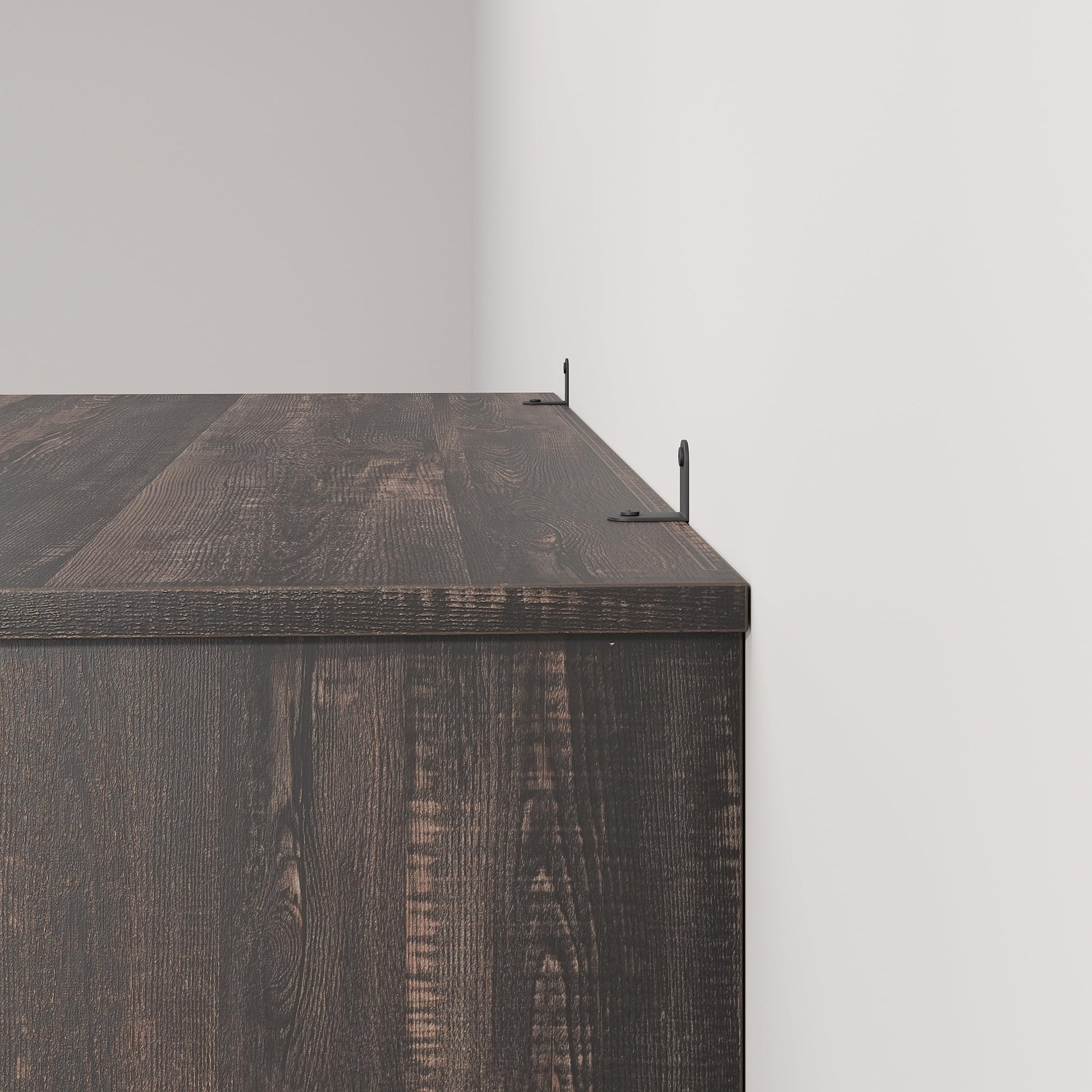 Garvee bibliothèque haute 62 × 32 × 171 cm, 5 niveaux ouverts, finition noire, style campagne