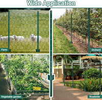 Poteaux de clôture Garvee 183 cm, poteaux métalliques robustes pour clôtures de jardin, brise-vue, poteaux en acier, clôtures extérieures en fil de fer, noir