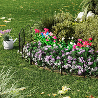 Ensemble de 2 treillis de jardin Garvee en fer forgé noir robuste et résistant aux intempéries pour rosiers, légumes et terrasse. Dimensions : 182 cm (H) x 52 cm (L).