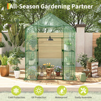 Serre portable Garvee 57x57x76'' avec bâche épaisse en PE, structure robuste, résistante aux intempéries, pour jardin et balcon, verte