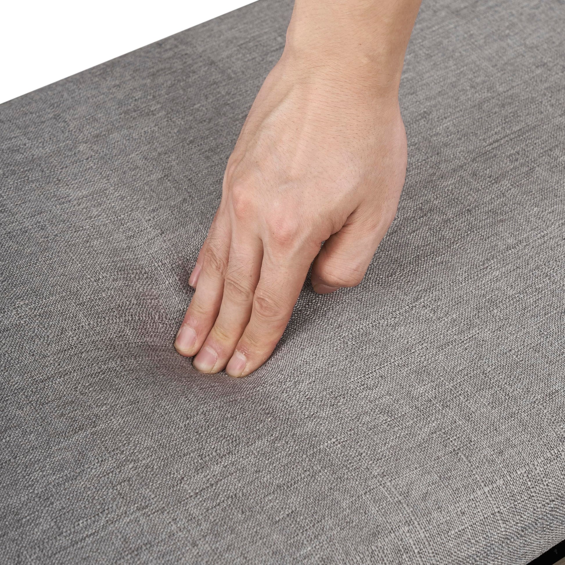 Banc de rangement Garvee avec verrou de sécurité, style campagnard, bois gris, pour couloir et chambre