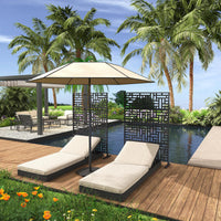 Garvee Clôture décorative en métal pour jardin, 183 cm de hauteur, antirouille, en aluminium, formes géométriques, pour cour et piscine