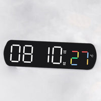 Garvee Réveil numérique avec affichage LED et indicateur de température pour chambre et bureau, fonctionne sur piles, luminosité réglable, compteur de secondes, 16, 5 cm