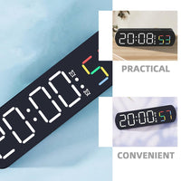 Garvee Réveil numérique avec affichage LED et indicateur de température pour chambre et bureau, fonctionne sur piles, luminosité réglable, compteur de secondes, 16, 5 cm