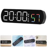 Garvee Réveil numérique avec affichage LED et indicateur de température pour chambre et bureau, fonctionne sur piles, luminosité réglable, compteur de secondes, 16, 5 cm