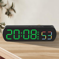 Garvee Réveil numérique 16, 5 cm LED avec affichage de la température, luminosité réglable, fonctionne sur piles, horloge de chevet