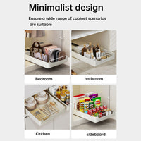 Organisateur de placard extensible Garvee avec adhésif en nylon, tiroir robuste pour cuisine et salle de bain, réglable et silencieux