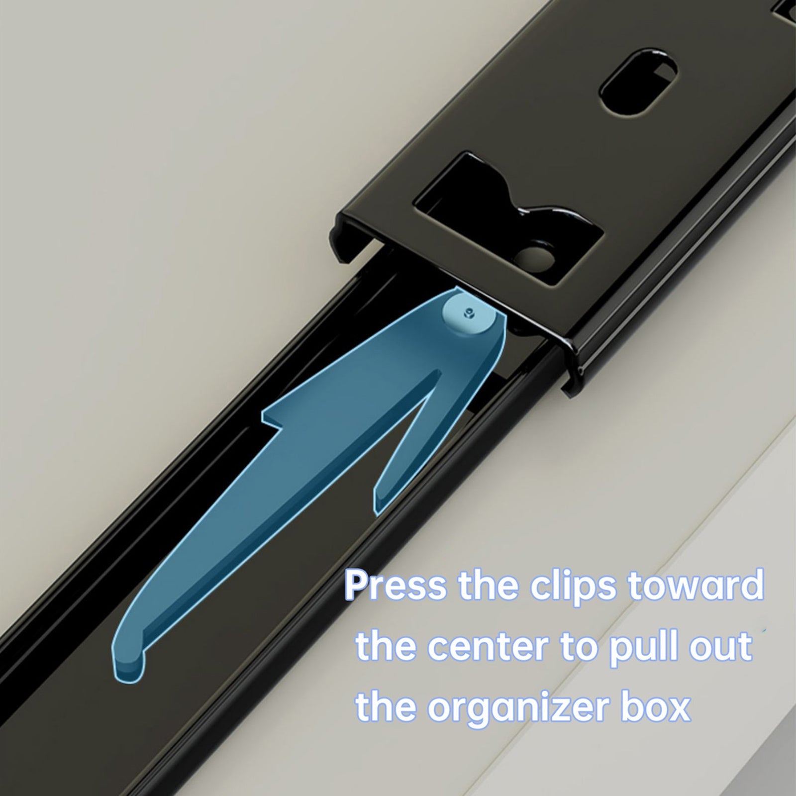 Organisateur de placard extensible Garvee avec adhésif en nylon, tiroir robuste pour cuisine et salle de bain, réglable et silencieux
