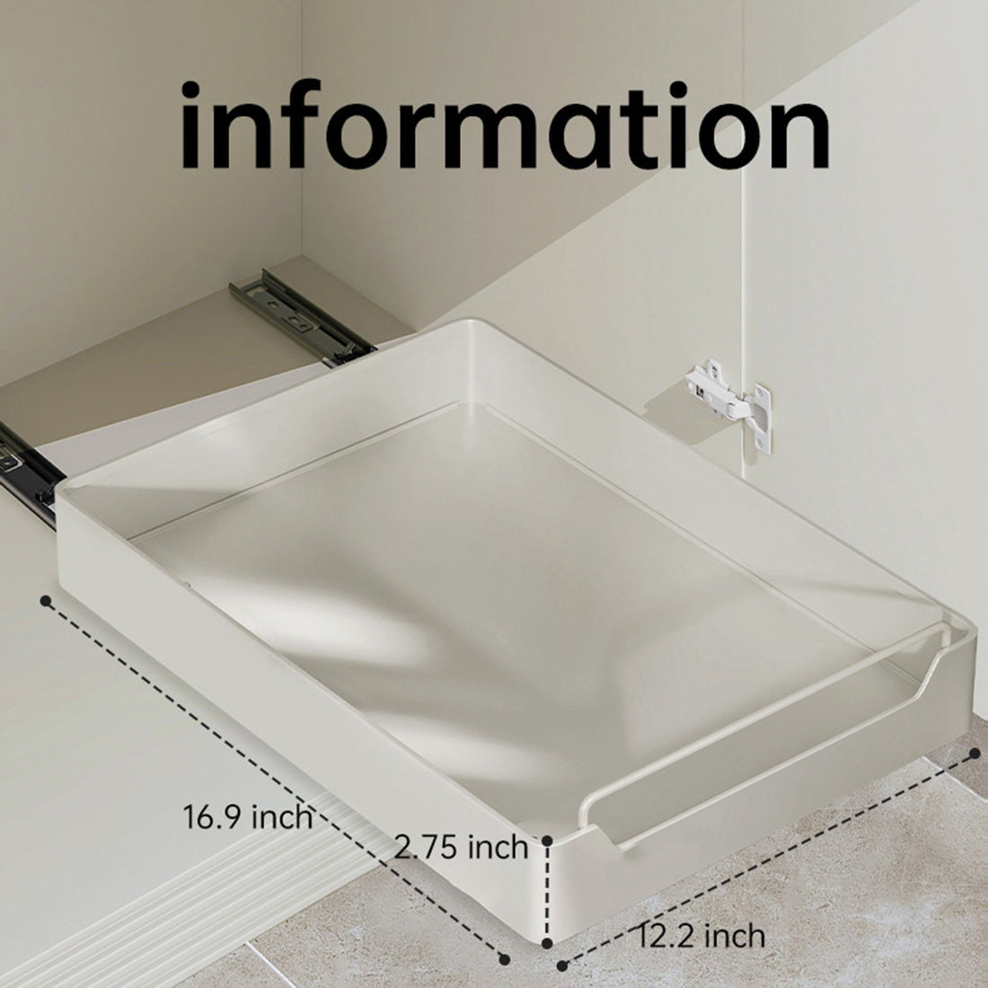 Garvee organisateur de placard extensible 30 × 43 × 7 cm avec adhésif en nylon, tiroir réglable et silencieux pour cuisine et salle de bain