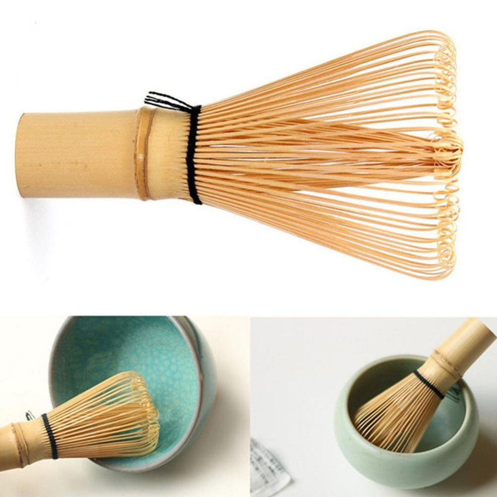 Fouet à matcha traditionnel Garvee en bambou pour la cérémonie du thé, manche ergonomique, durable, couleur carbonisée