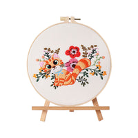 Kits de broderie animalière Garvee pour débutants, avec cadre et aiguilles, pour loisirs créatifs, ensemble complet en coton, broderie chat