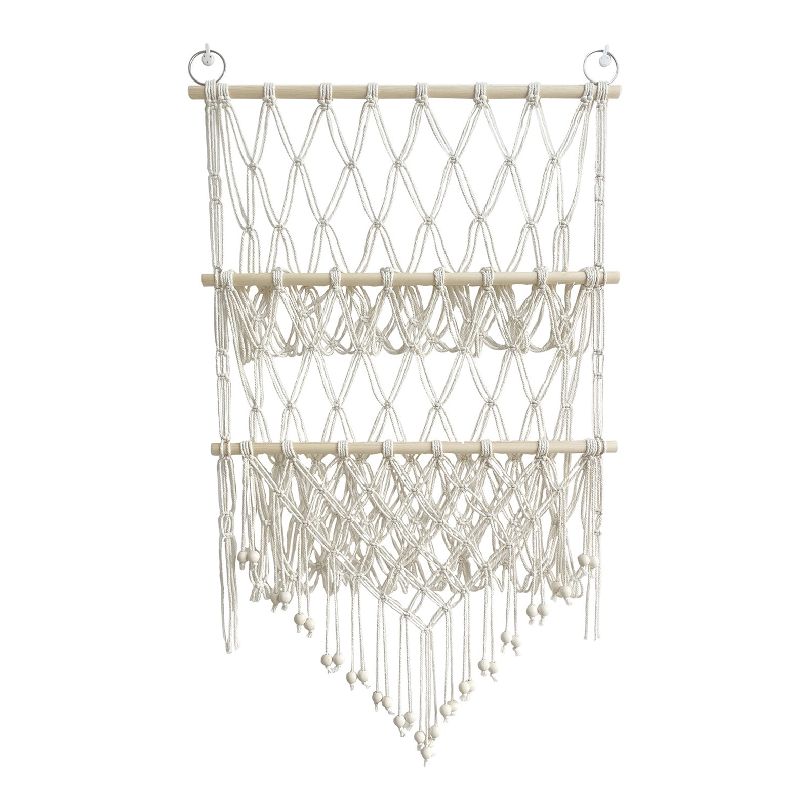 Hamac GARVEE pour ranger les peluches - Bois double couche, tissu en maille - Support mural pour jouets - Organisateur de jouets pour chambres d'enfants