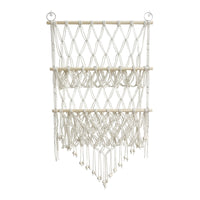 Hamac GARVEE pour ranger les peluches - Bois double couche, tissu en maille - Support mural pour jouets - Organisateur de jouets pour chambres d'enfants
