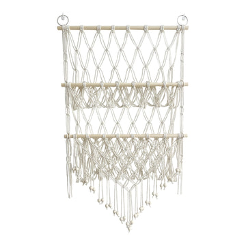 Hamac GARVEE pour ranger les peluches - Bois double couche, tissu en maille - Support mural pour jouets - Organisateur de jouets pour chambres d'enfants