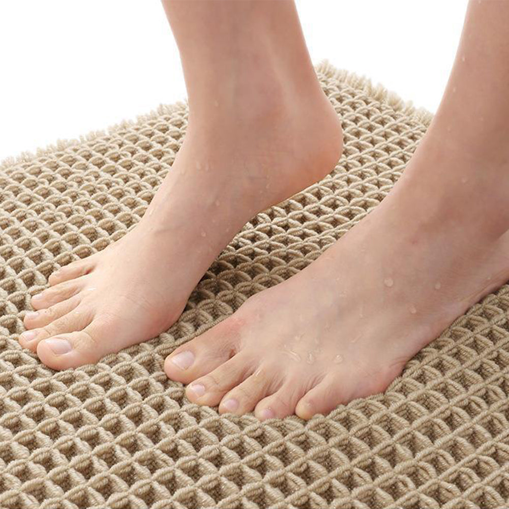 Garvee Tapis de bain , 43 × 60 cm, texture gaufrée, absorbant, antidérapant, lavable
