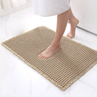 Serviette de bain Garvee 43 x 60 cm, texture gaufrée, ultra-absorbante, antidérapante, en coton avec pompons, moderne et lavable pour la salle de bain