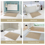 Garvee Tapis de bain , 43 × 60 cm, texture gaufrée, absorbant, antidérapant, lavable