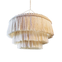 Garvee suspension bohème en macramé, abat-jour en corde de coton naturel, pour bureau, chambre et salon, 30 × 30 cm