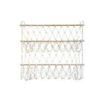 Hamac de rangement pour peluches Garvee, filet en bois, hauteur réglable, grande capacité, pour chambres d'enfants et salles de jeux, 70 x 80 cm, blanc