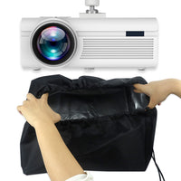 Housse anti-poussière pour projecteur Garvee, en tissu Oxford imperméable avec cordon de serrage, pour fixation au plafond, 35 x 35 x 22 cm, noir.