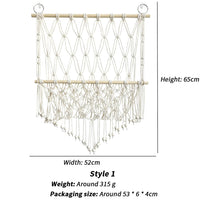 Hamac de rangement Garvee pour peluches, en macramé mural en bois de style bohème, pour chambre d'enfant ou salle de jeux.