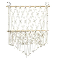 Hamac de rangement Garvee pour peluches, en macramé mural en bois de style bohème, pour chambre d'enfant ou salle de jeux.