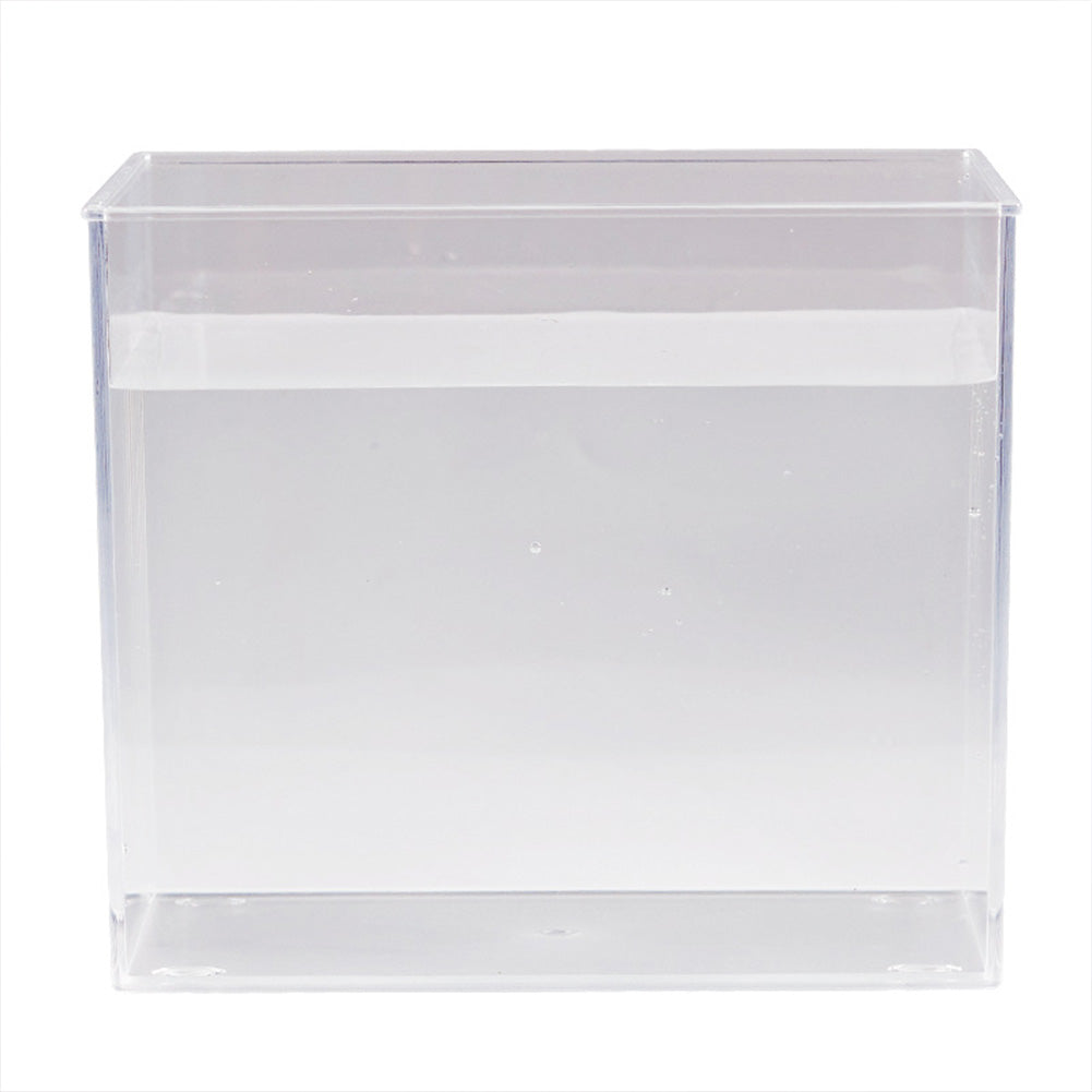 Petit aquarium Garvee avec éclairage, filtre mural, base antidérapante pour salon, vue à 360°, grand écran, matériau PS, kit de démarrage, transparent