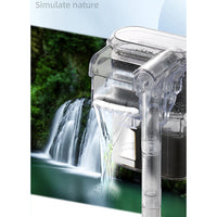 Filtre d'aquarium Garvee USB Mini silencieux avec débit d'eau réglable pour aquariums, 2,5 W, fixation murale