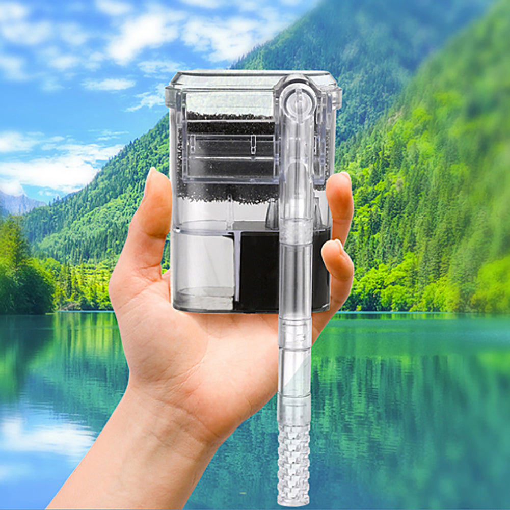 Filtre d'aquarium Garvee USB Mini silencieux avec débit d'eau réglable pour aquariums, 2,5 W, fixation murale