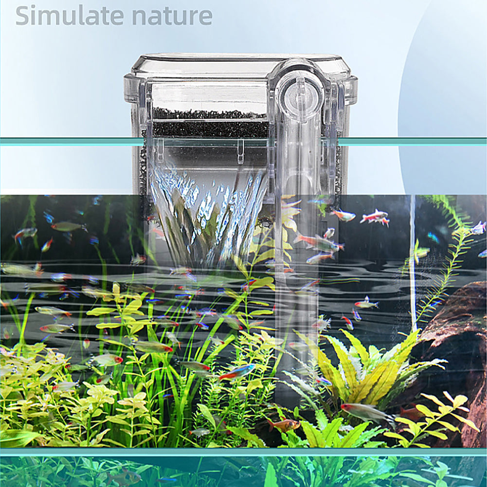 Filtre d'aquarium Garvee USB Mini silencieux avec débit d'eau réglable pour aquariums, 2,5 W, fixation murale
