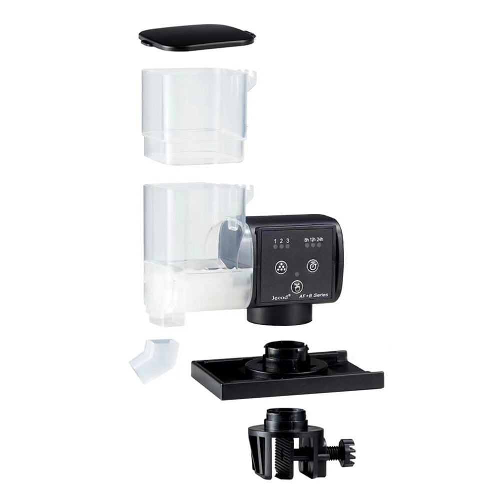 Distributeur automatique de nourriture pour poissons GARVEE 5000 ml pour aquarium, double distribution, étanche, blanc