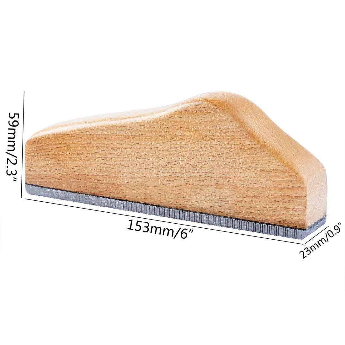 Lime à frettes de guitare Garvee 6 pouces avec manche en bois pour atelier de guitare, outil de réparation précis du niveau des frettes, longueur 6 pouces, bois naturel