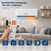 Garvee Climatiseur Split Inverter 18000 BTU, Haute Efficacité et Silencieux, Commande Wi-Fi Intelligente, Blanc
