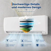 Garvee Climatiseur Split Inverter 18000 BTU, Haute Efficacité et Silencieux, Commande Wi-Fi Intelligente, Blanc